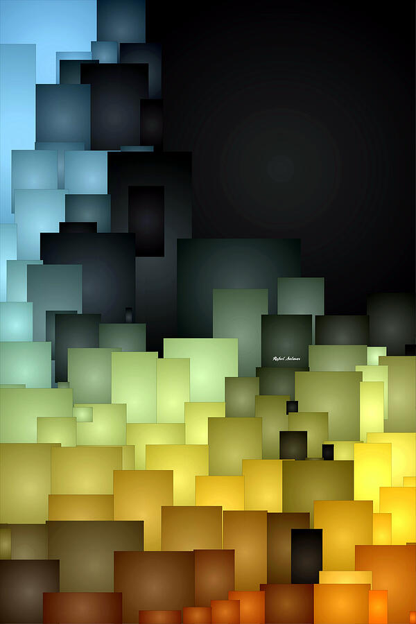 Geometric Digital Art - Abstract 0985 by Rafael Salazar