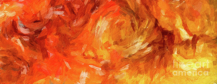 Abstract 106 digital oil painting on canvas full of texture and brig Digital Art by Amy Cicconi