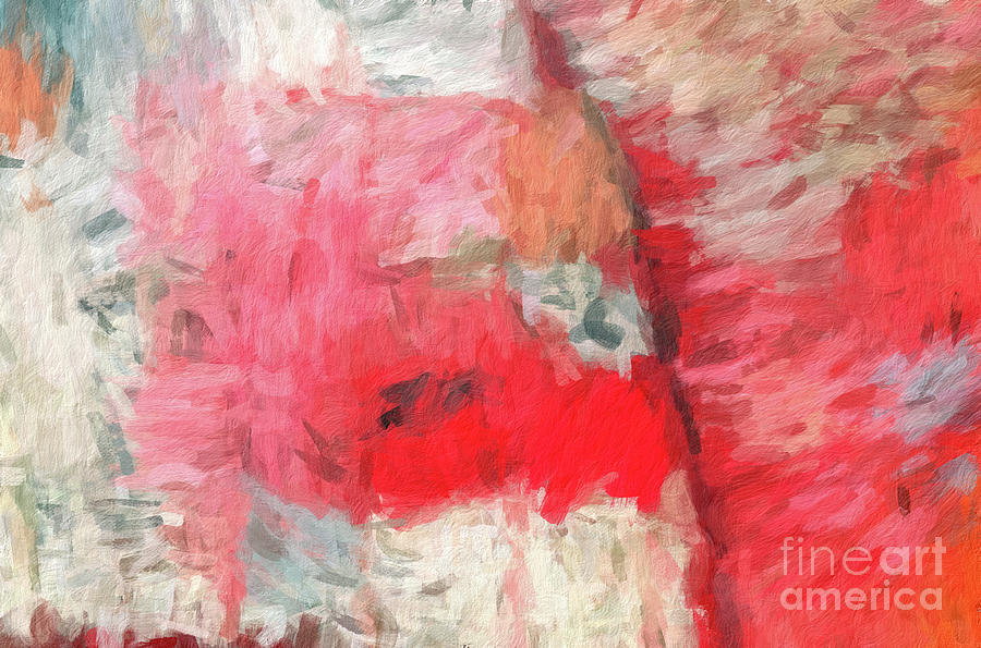Abstract 107 digital oil painting on canvas full of texture and brig Digital Art by Amy Cicconi