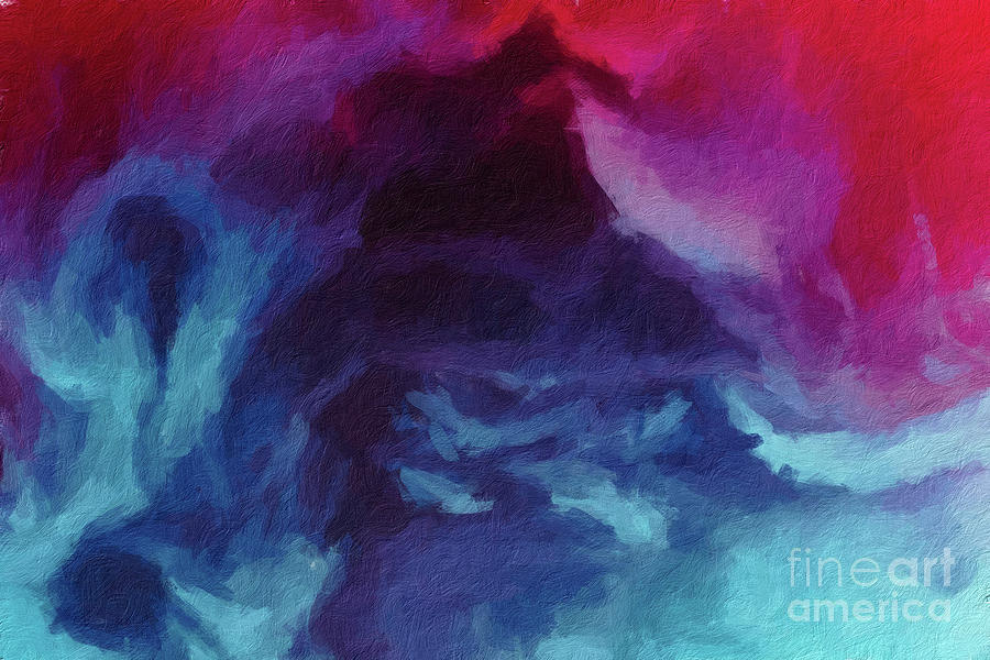 Abstract 111 digital oil painting on canvas full of texture and brig Digital Art by Amy Cicconi