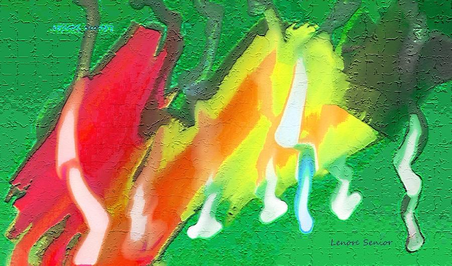 Abstract Painting - Abstract 12 - Magic Mountain by Lenore Senior