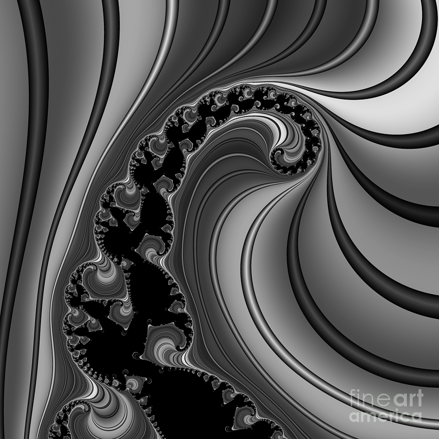 Abstract Digital Art - Abstract 121 BW by Rolf Bertram