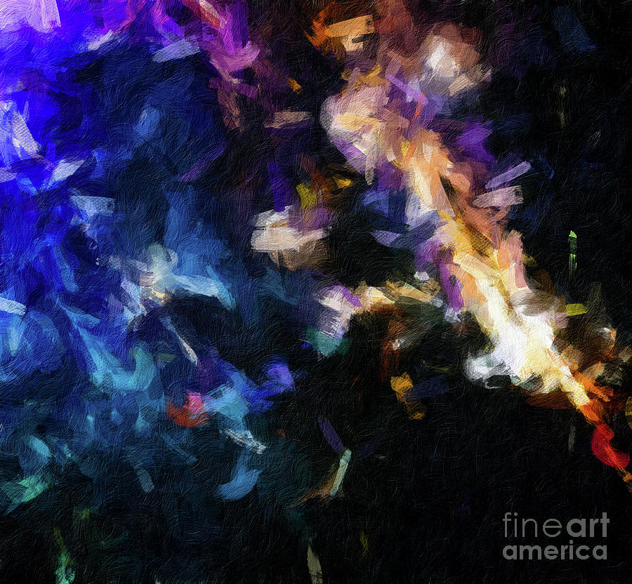 Abstract 134 digital oil painting on canvas full of texture and brig Digital Art by Amy Cicconi