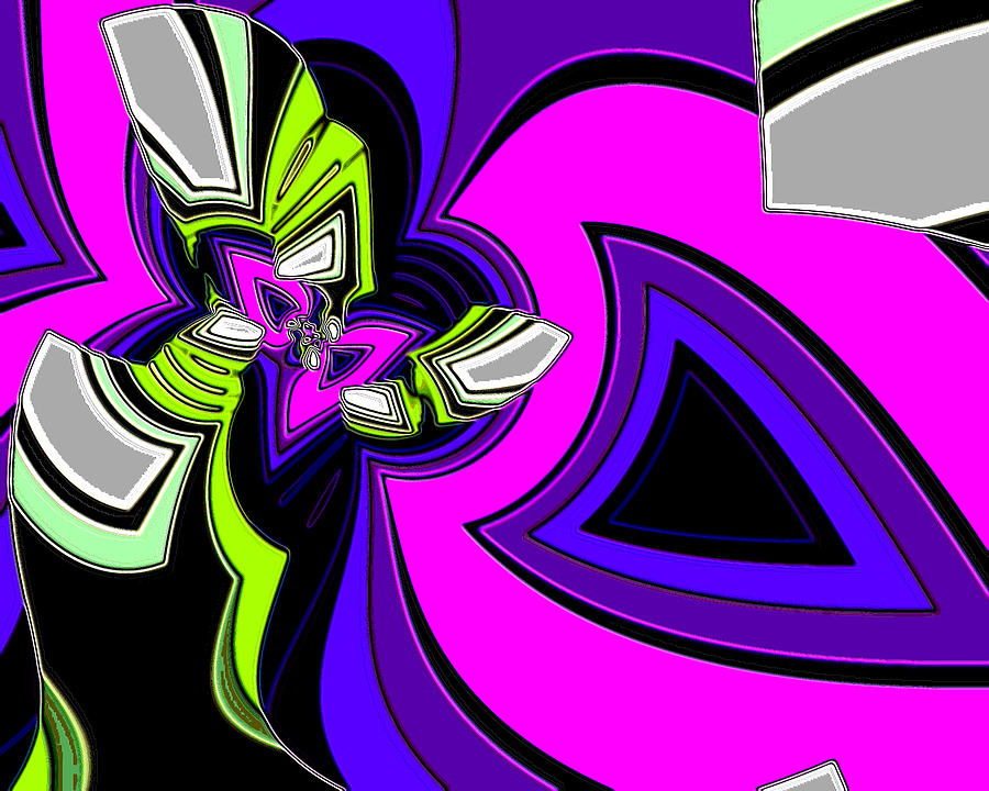 Abstract 27 Neon Pink Digital Art By Darrell Foltz Fine Art America