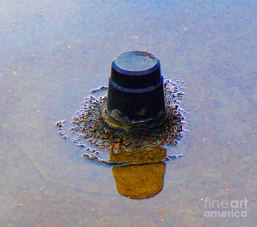 Abstract 4 Brown Reflection from Blue Cap Photograph by David Frederick