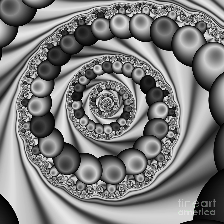 Abstract Digital Art - Abstract 507 BW by Rolf Bertram