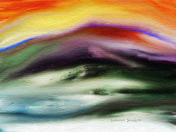 Abstract Painting - Abstract 7 - Mountain by Lenore Senior