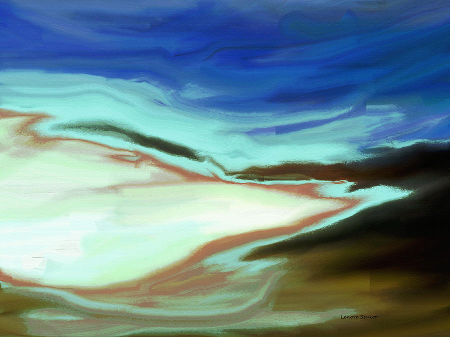 Abstract 9 - Coastline Painting by Lenore Senior