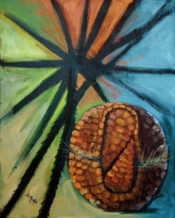 Abstract and the Armadillo Painting by Suzanne McKee