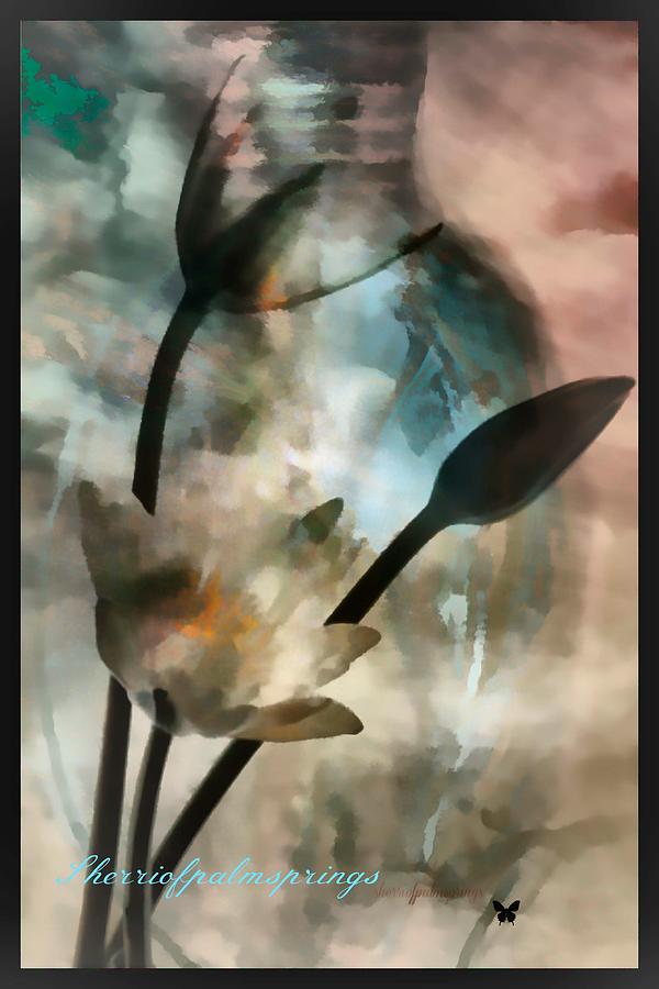 Flowers Still Life Painting - Abstract Art  A Special Place In Heaven by Sherris - Of Palm Springs