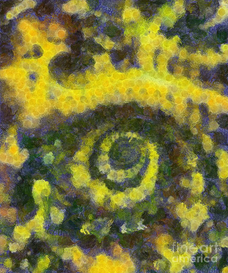 Abstract Painting - Abstract Art by Tito. Sunflower by Esoterica Art Agency