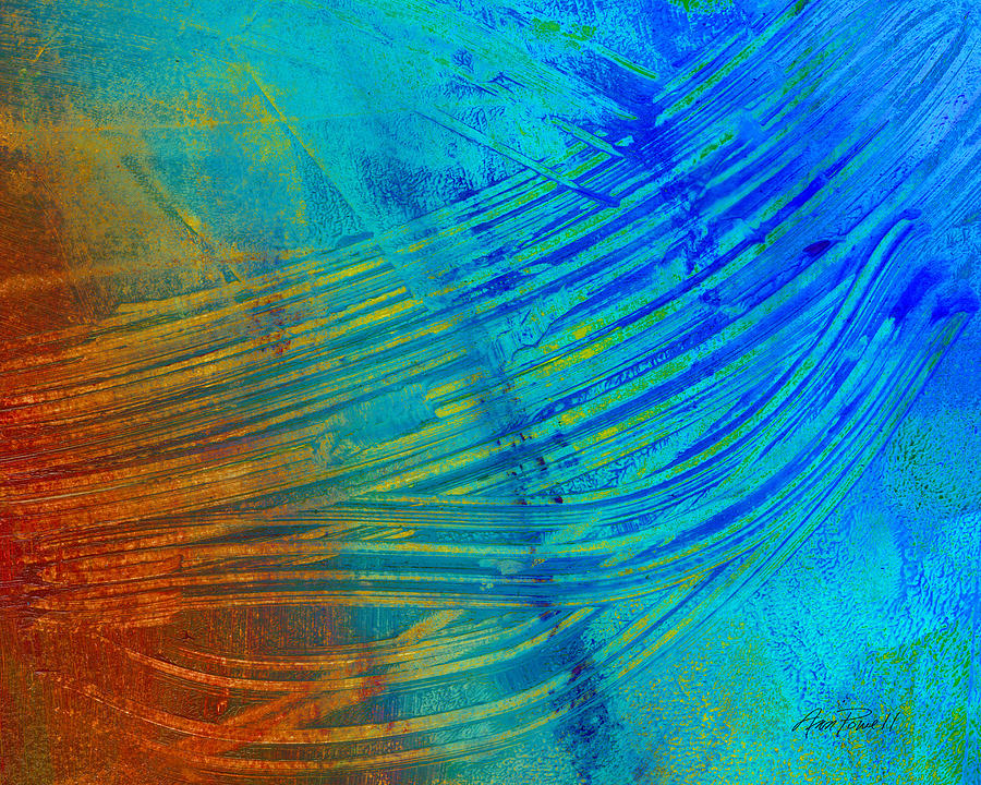 Abstract Art  Painting Freefall by Ann Powell Painting by Ann Powell