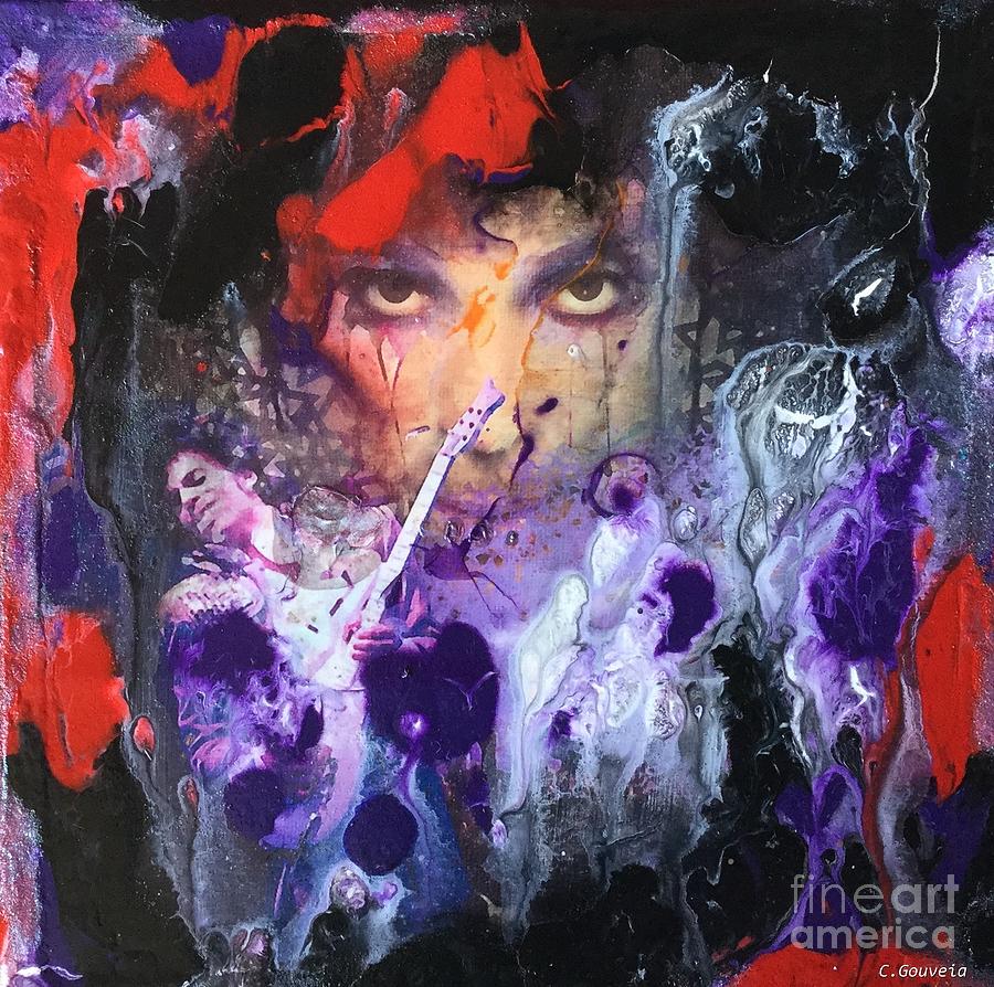 Abstract Art  Prince Painting by Carl Gouveia