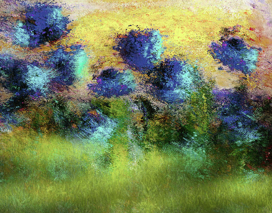 Abstract Painting - Abstract Art Summer Fields Of Sunlight by Georgiana Romanovna