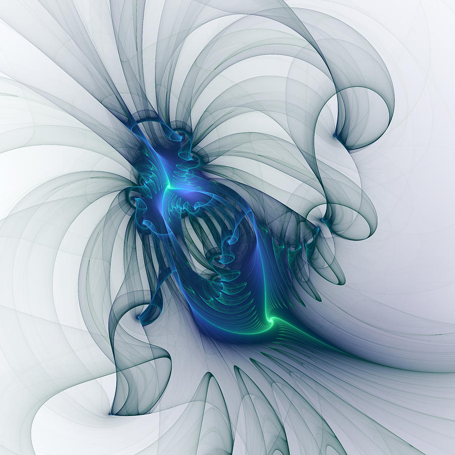 Abstract Art With Blue Digital Art by Gabiw Art