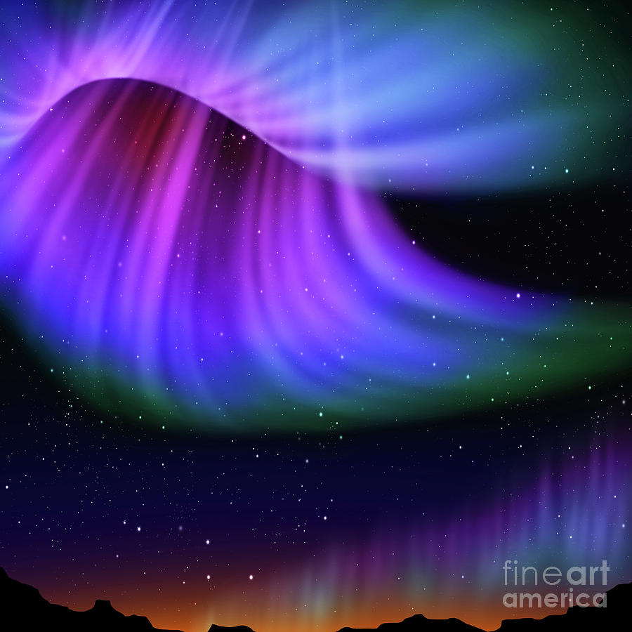 Abstract Digital Art - Abstract Aurora by Atiketta Sangasaeng Abstract Digital Art - Abstract Aurora by Atiketta Sangasaeng