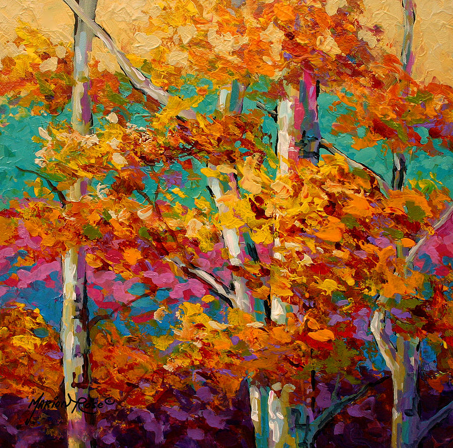 Trees Painting - Abstract Autumn III by Marion Rose
