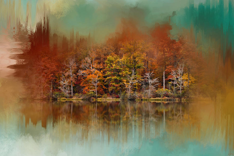 Abstract Autumn Lake Photograph by Jai Johnson