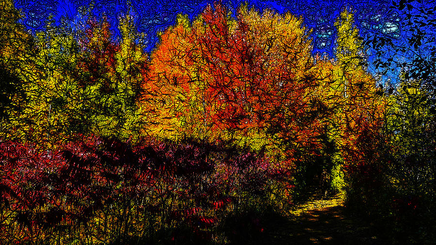 Abstract Autumn Landscape Digital Art