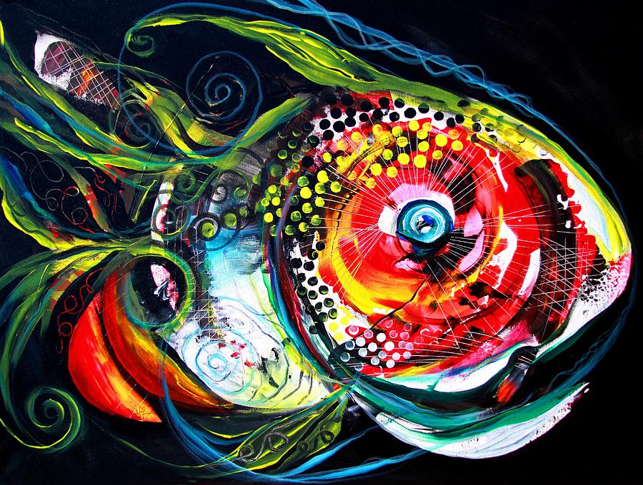 Abstract Baboon Fish Painting by J Vincent Scarpace