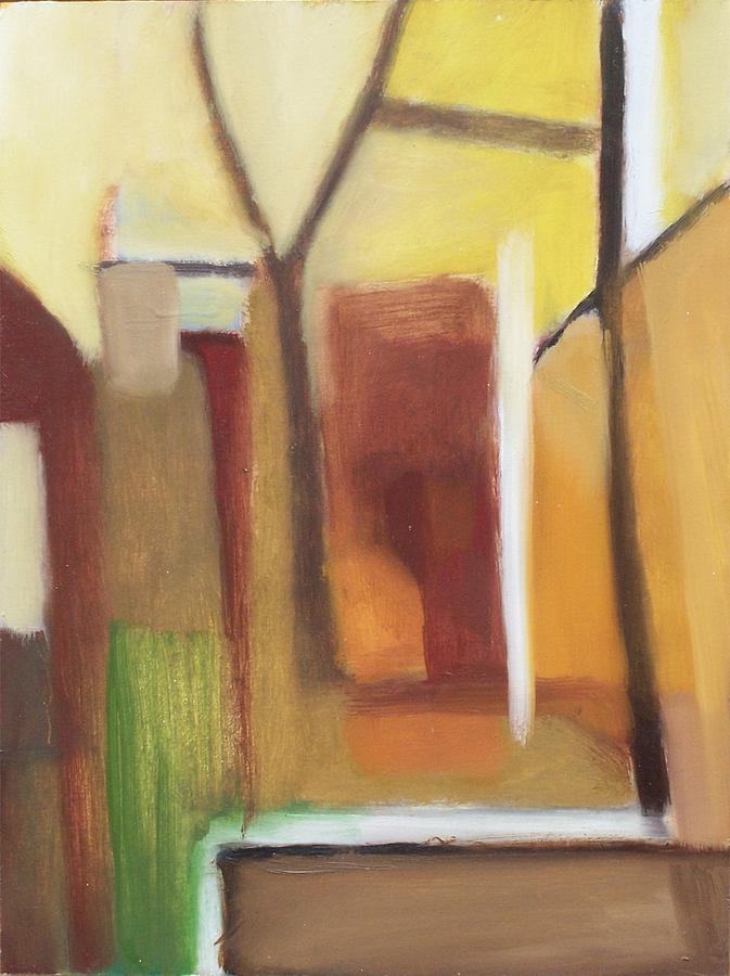 Abstract Backyard 2008 Painting by Ron Erickson