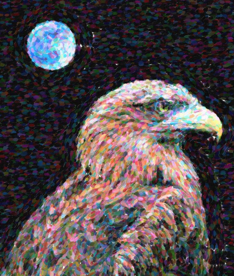 Abstract Bald Eagle 2 Painting by Celestial Images