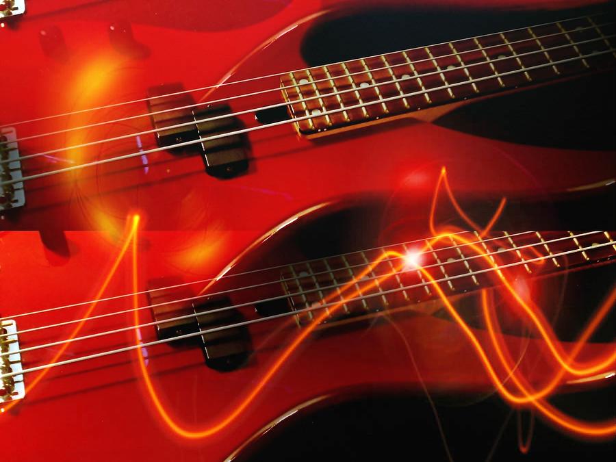 Jazz Digital Art - Abstract Bass Energy by Elaine F