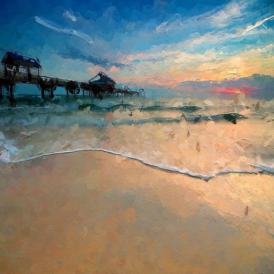Abstract beach walk Digital Art by Anthony Fishburne