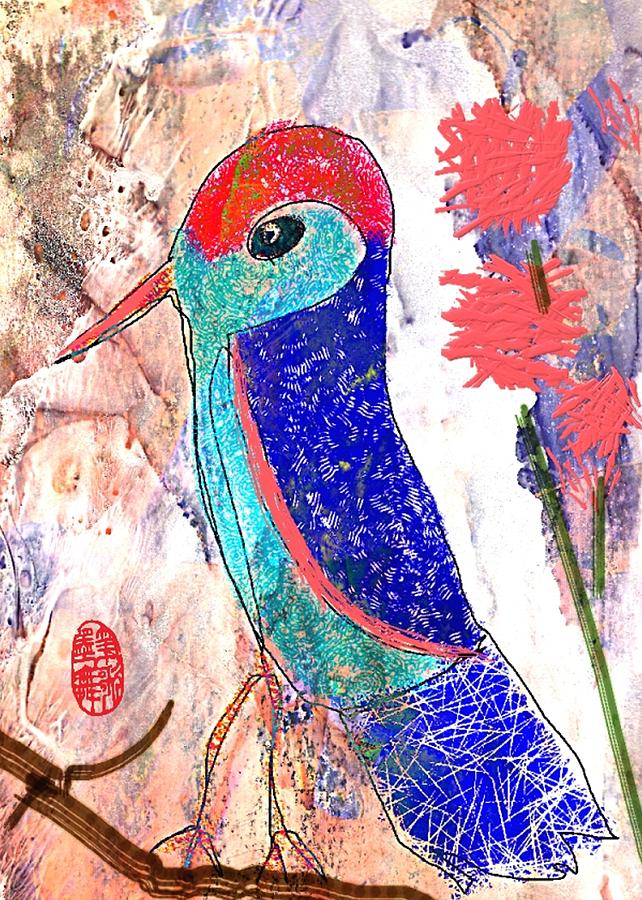 Abstract Digital Art - Abstract Bird by Elaine Weiss