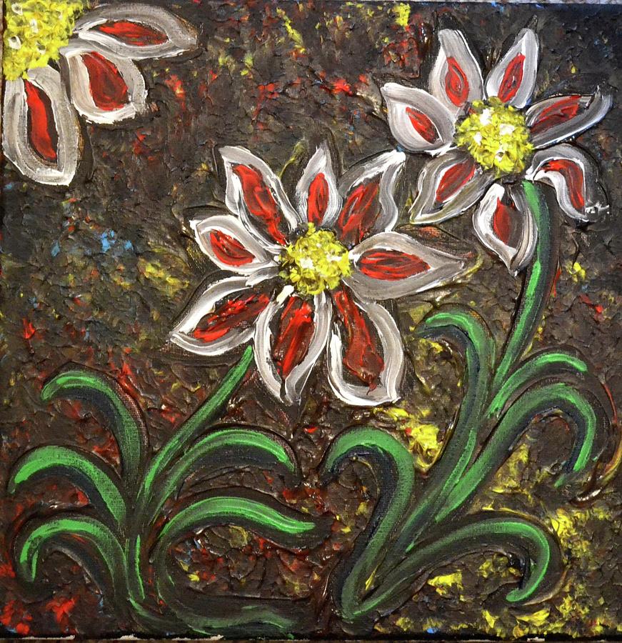 Abstract Blooms 2 Painting by Nancy Sisco