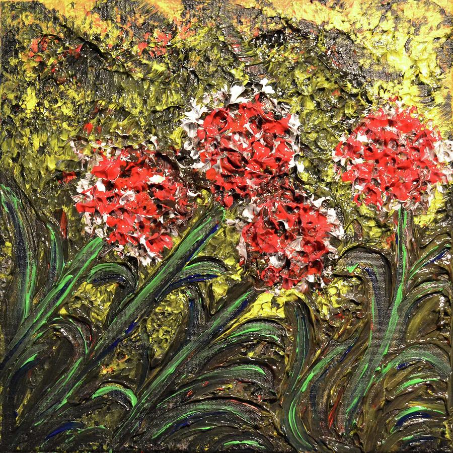 Abstract Blooms Painting by Nancy Sisco