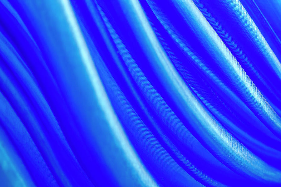 Abstract Blue Curves Photograph