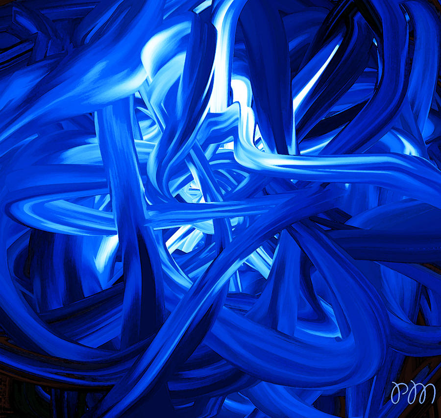 Abstract Blue Digital Art by Phillip Mossbarger