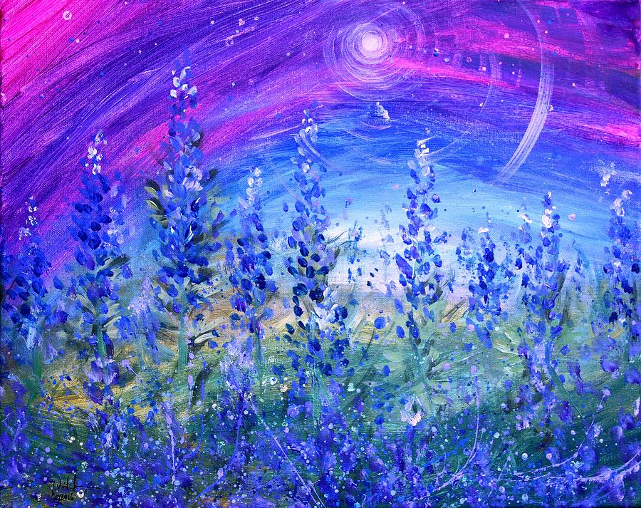 Abstract Bluebonnets Painting by J Vincent Scarpace