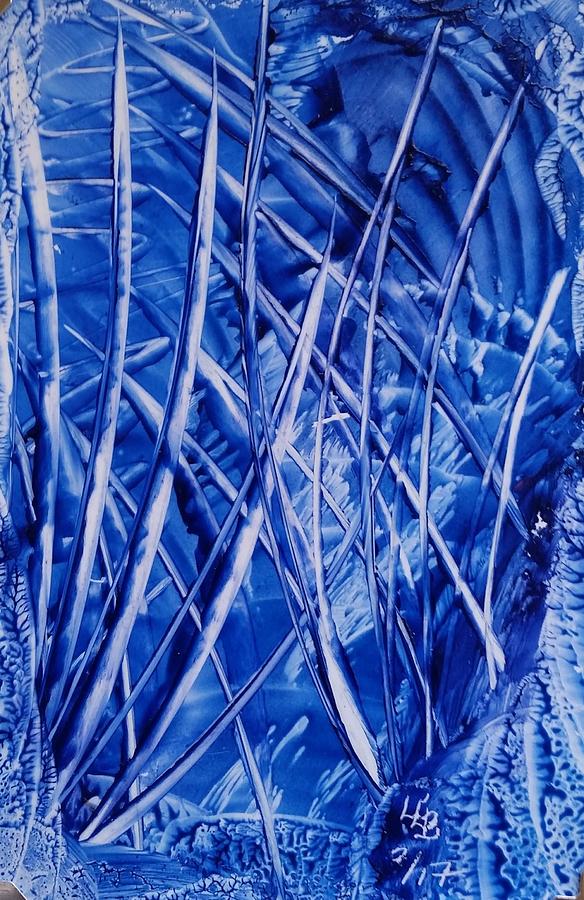 Abstract blues Encaustic by Lorraine Bradford Abstract blues Encaustic by Lorraine Bradford