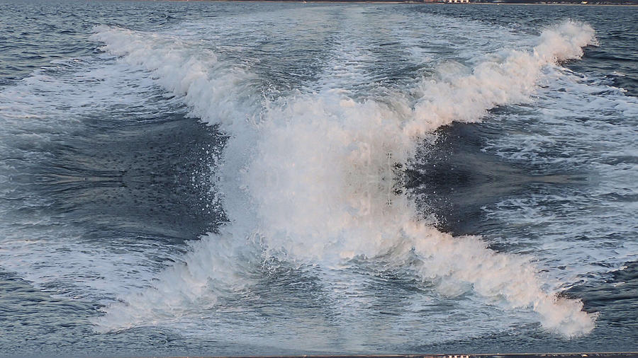 Abstract boat wake Photograph by Susan Jensen