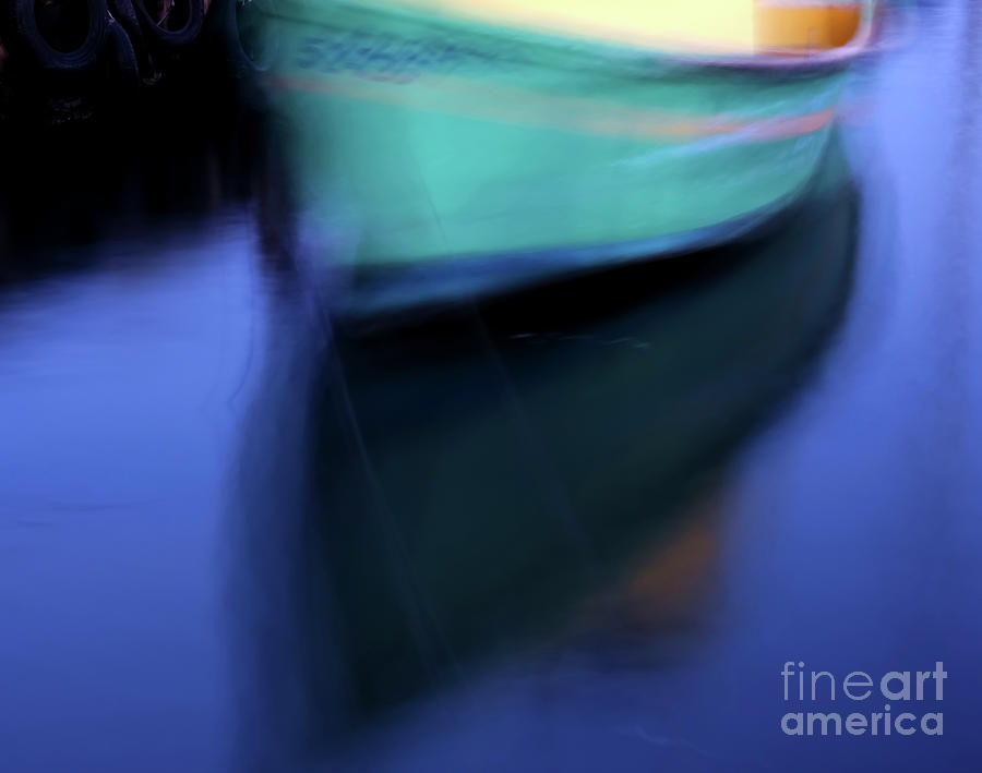 Abstract boat with reflection Photograph by Vladi Alon