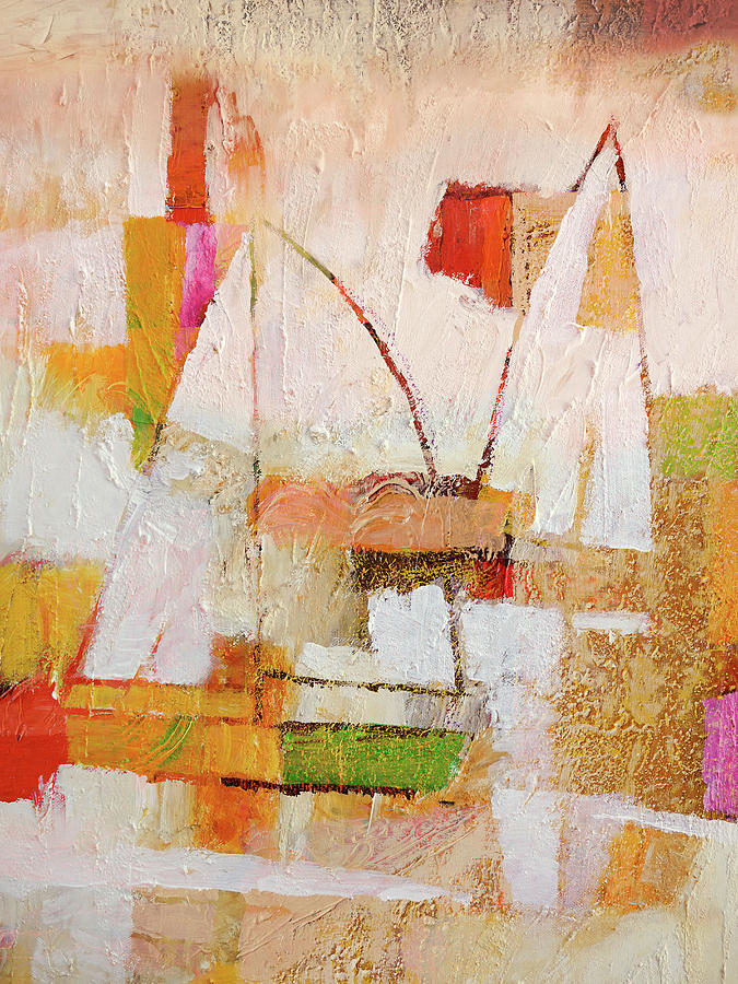 Impressionism Painting - Abstract Boats by Lutz Baar