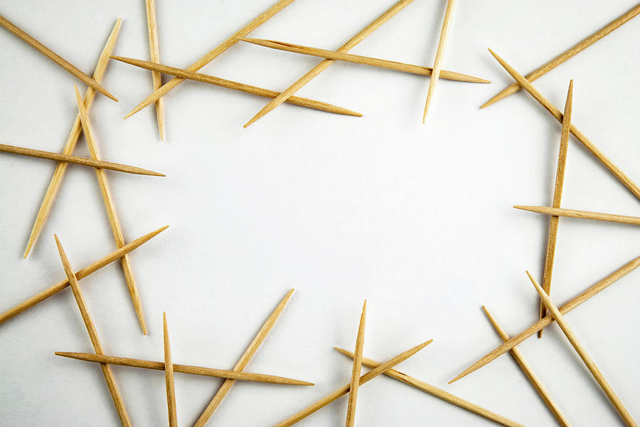 Abstract Border Of Toothpicks Photograph by Jozef Jankola