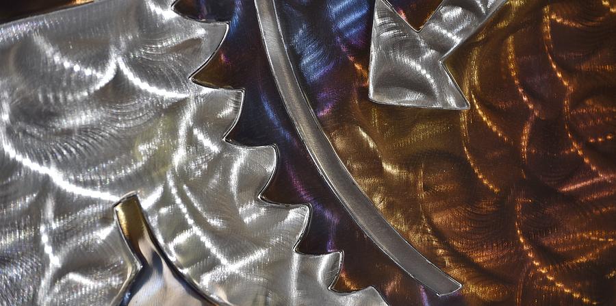 Abstract Brushed Metal Art Portion I Photograph by Linda Brody