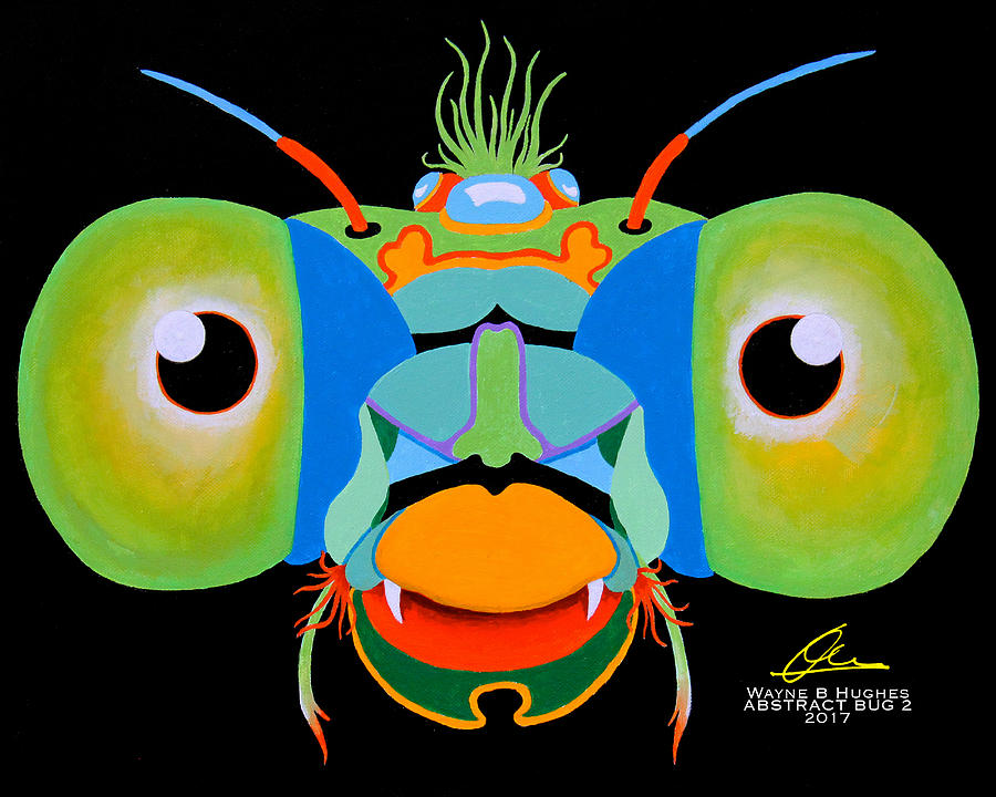 Abstract bug 2 Painting by Wayne Hughes
