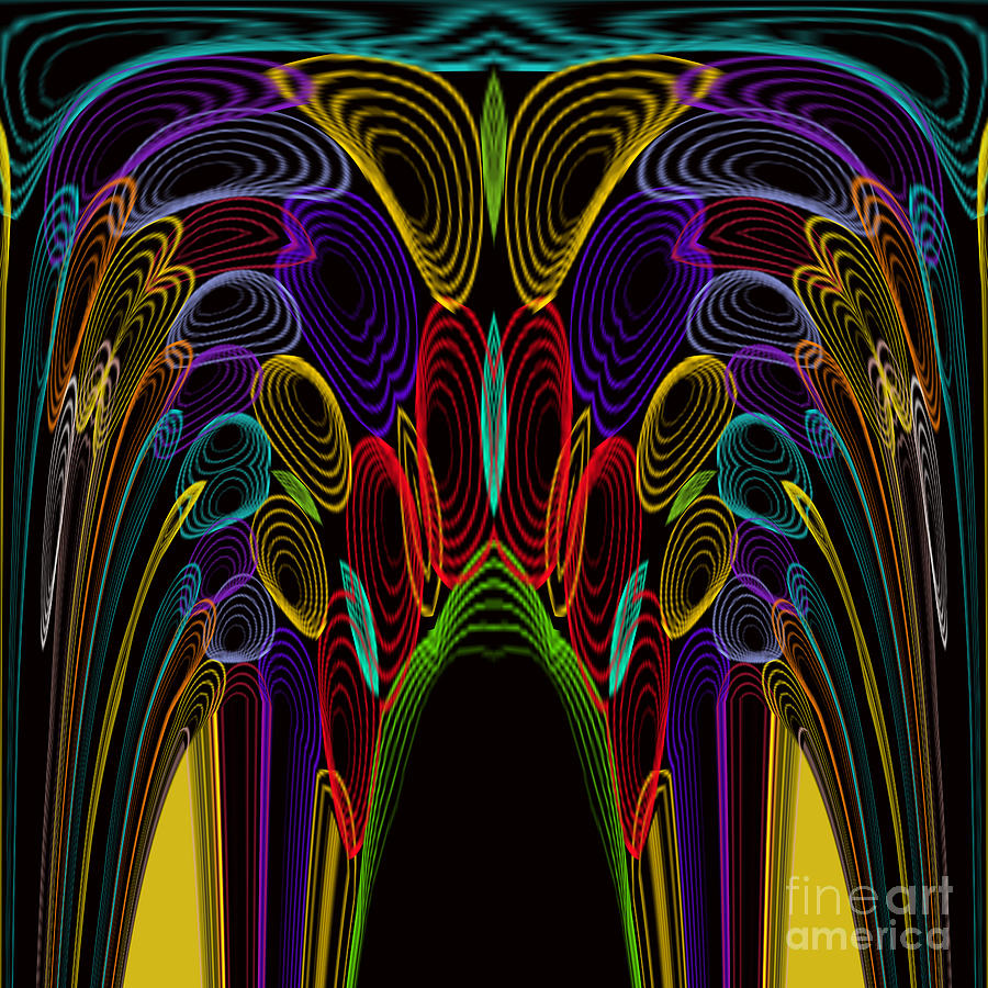 Abstract Butterfly garden Digital Art by James Smullins
