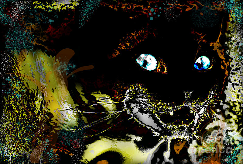 Cheshire Cat In Neon Digital Art