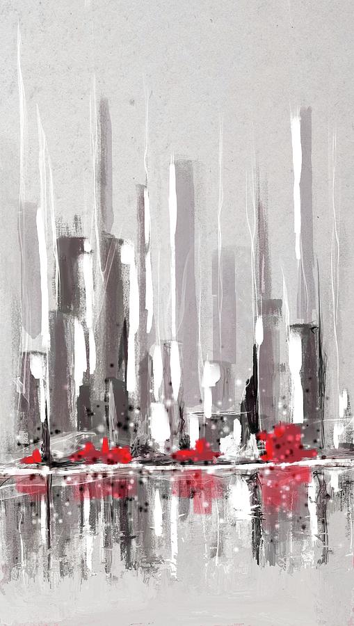 Abstract Cityscape Painting - 1 Digital Art