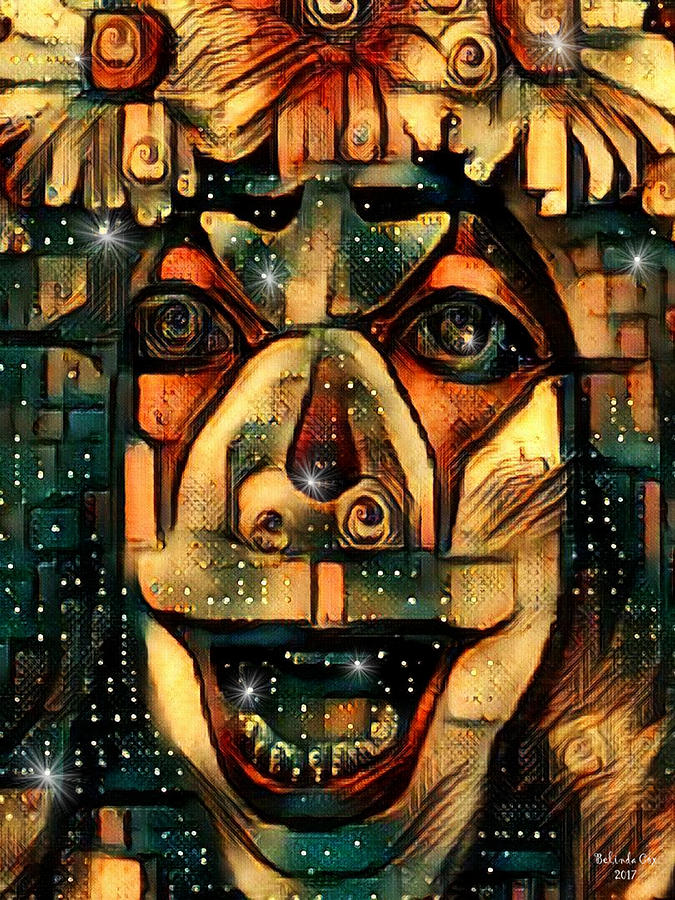 Abstract Clown Digital Art by Artful Oasis