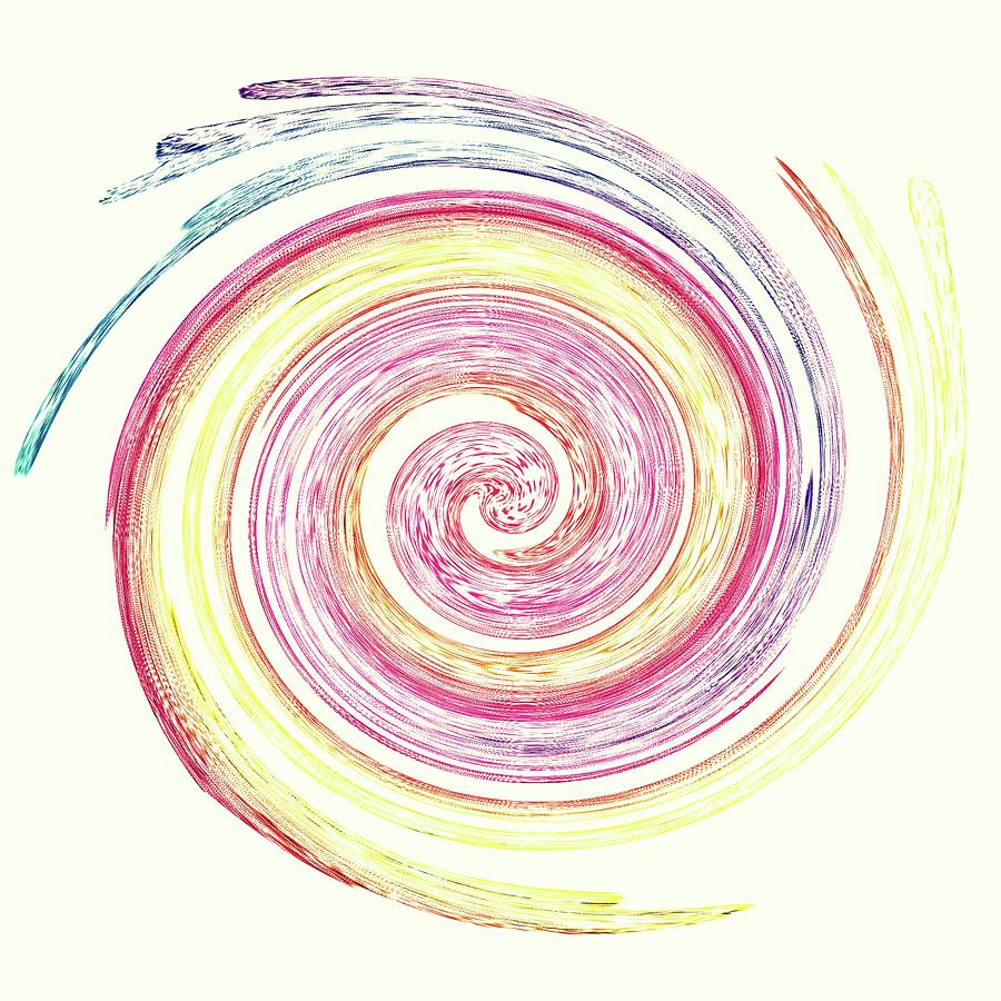Abstract Digital Art - Abstract Color Swirl by Brandi Fitzgerald