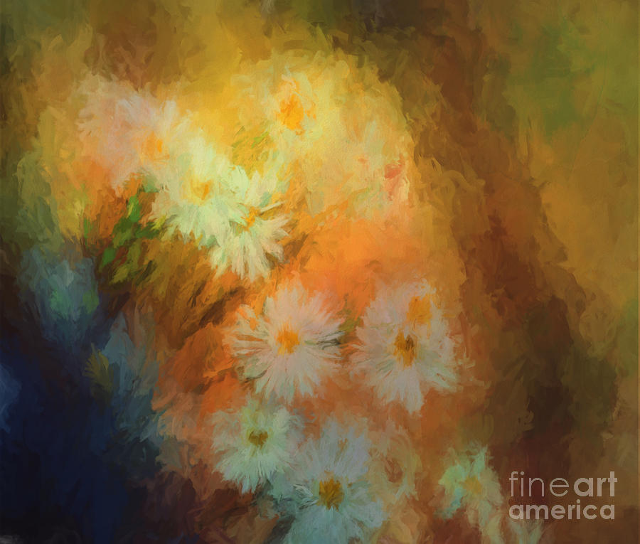 Abstract Daisy Painting by Jim Hatch