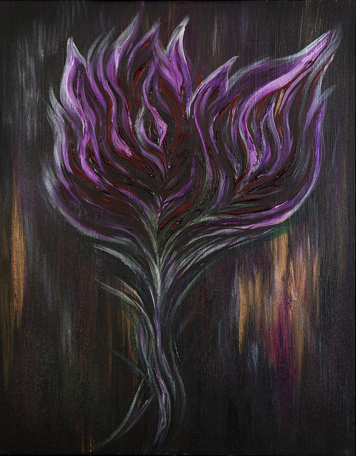 Abstract Dark Rose Painting by Michelle Pier