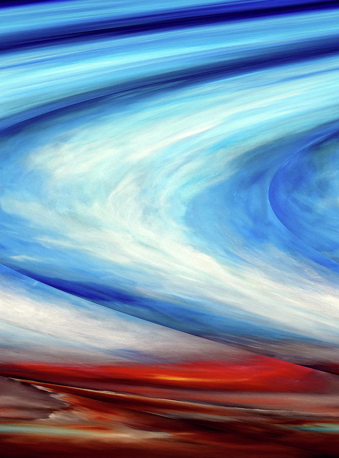 Abstract Desert Sky Painting by Katy Hawk