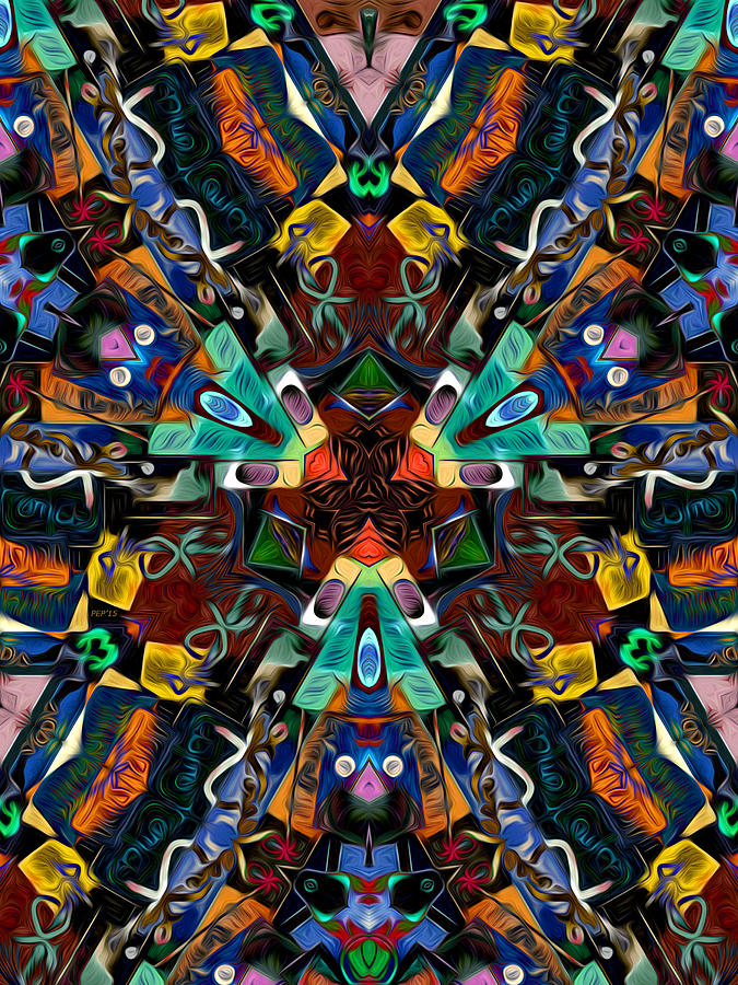 Abstract Design Full of Colors Digital Art by Phil Perkins